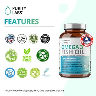 Foto 6 | Suplementos De Aceite De Pescado Omega 3 De Purity Labs, 3000 Mg, 180 Cápsulas Blandas - Venta Internacional.