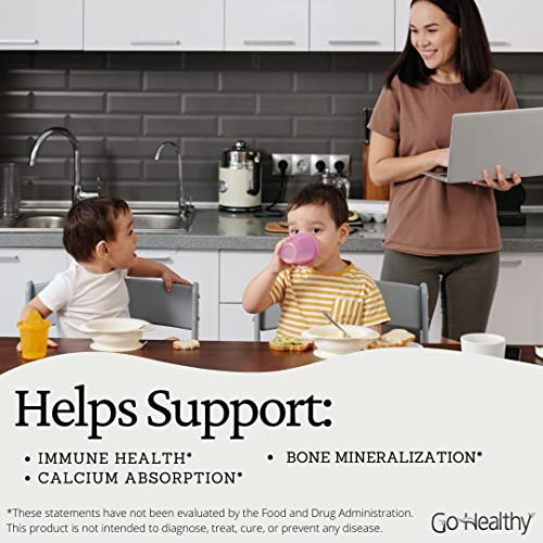 Foto 4 | Suplemento Go Healthy Kids De Vitamina D3 Y K2, 1000 Ui, 30 Porciones - Venta Internacional.