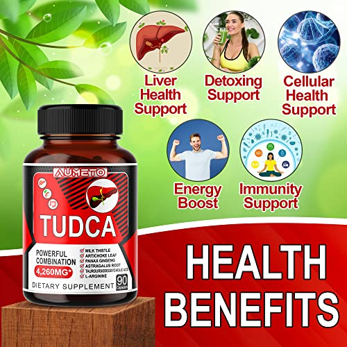 Foto 5 pulgar | Suplemento Ácido Tauroursodesoxicólico Aumeto Tudca 4260 Mg - Venta Internacional.