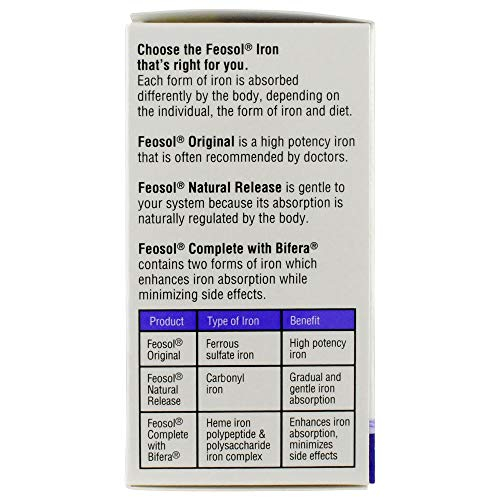 Foto 3 pulgar | Suplemento De Hierro Feosol Original 325 Mg De Sulfato Ferroso - Venta Internacional.