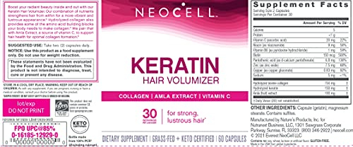 Foto 4 pulgar | Suplemento Voluminizador Capilar Con Queratina Neocell, 60 Cápsulas - Venta Internacional.