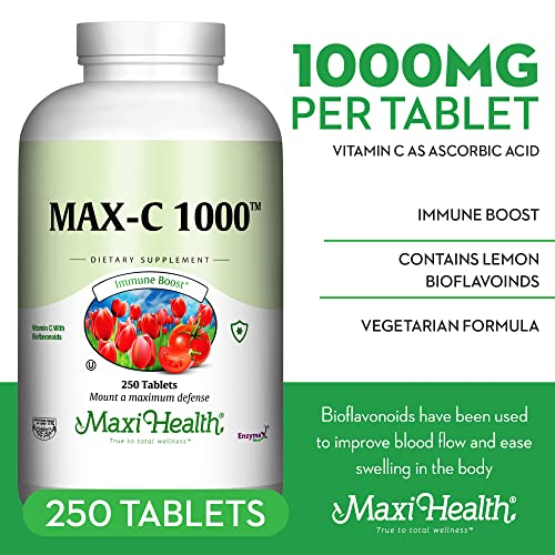 Foto 3 pulgar | Suplemento Maxi-health Max De Vitamina C De 1000 Mg Con Bioflavonoides - Venta Internacional.