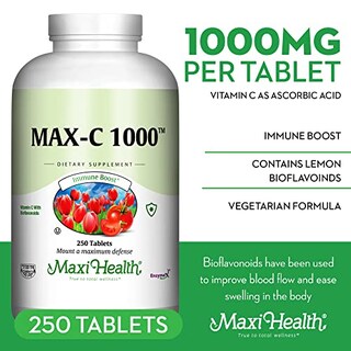 Foto 2 | Suplemento Maxi-health Max De Vitamina C De 1000 Mg Con Bioflavonoides - Venta Internacional.