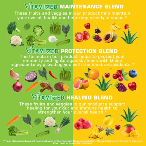 Foto 4 pulgar | Paquete De 2 Suplementos Con Mezcla De Superalimentos De Frutas Y Verduras Vitamiz - Venta Internacional.