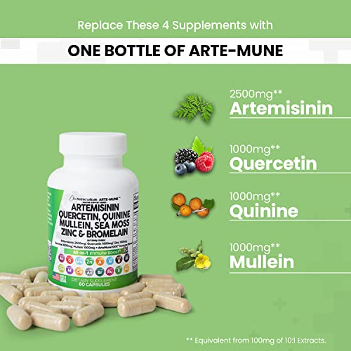 Foto 4 pulgar | Supplement Clean Nutraceuticals, Artemisinina, 2500 Mg De Quercetina - Venta Internacional.