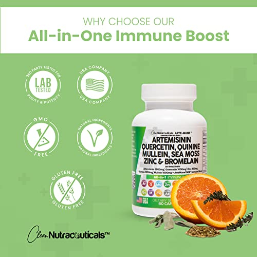 Foto 6 | Supplement Clean Nutraceuticals, Artemisinina, 2500 Mg De Quercetina - Venta Internacional.