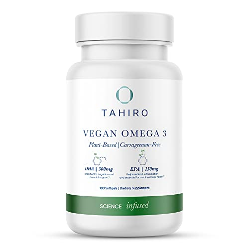 Suplemento Tahiro Vegan Omega-3 En Cápsulas Blandas De 1000 Mg De Dpa, Dha Y E - Venta Internacional.