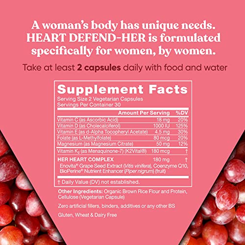 Foto 6 | Suplemento Eu Natural Heart Defend-her Women's Heart Health - Venta Internacional.