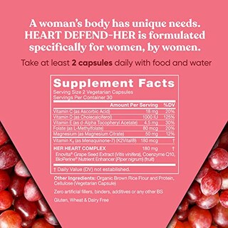 Foto 6 | Suplemento Eu Natural Heart Defend-her Women's Heart Health - Venta Internacional.