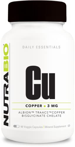 Foto 1 | Suplemento De Quelato De Cobre Nutrabio 3 Mg 90 Cápsulas - Venta Internacional.