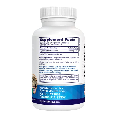 Foto 4 pulgar | Suplemento Vitality Span Con Extracto De Ostra, 500 Mg, 60 Cápsulas Vegetarianas - Venta Internacional.