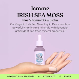 Foto 3 | Suplemento Lemme Irish Sea Moss, Gotas Líquidas Orgánicas, 30 Ml - Venta Internacional.