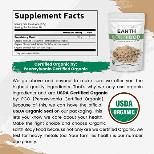 Foto 4 pulgar | Super Sea Moss Powder Organic Earth 227 Ml Con Fucus - Venta Internacional.
