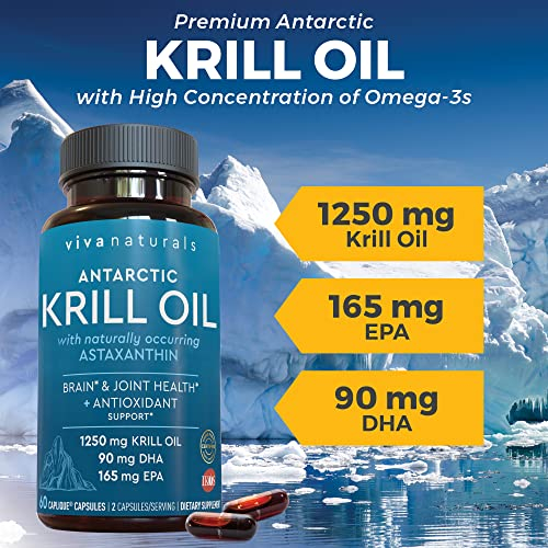 Foto 3 pulgar | Suplemento De Aceite De Krill Viva Naturals 1250 Mg Con Astaxantina 60  - Venta Internacional.