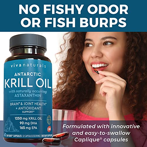 Foto 4 pulgar | Suplemento De Aceite De Krill Viva Naturals 1250 Mg Con Astaxantina 60  - Venta Internacional.