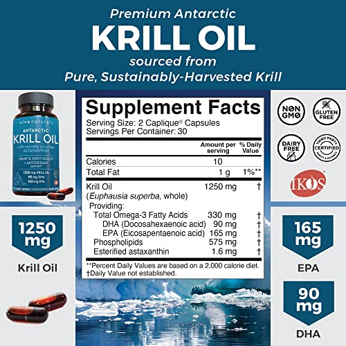 Foto 8 pulgar | Suplemento De Aceite De Krill Viva Naturals 1250 Mg Con Astaxantina 60  - Venta Internacional.