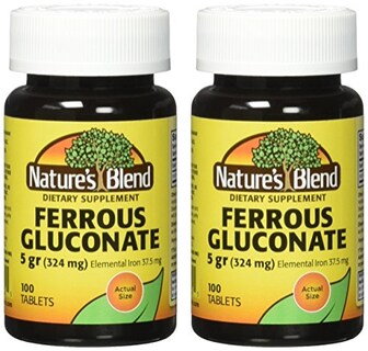 Foto 2 | Suplemento Nacional De Gluconato Ferroso De Vitamina D 324 Mg 100 Comprimidos - Venta Internacional.