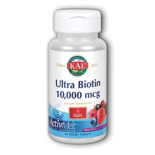 Foto 2 pulgar | Suplemento Kal Ultra Biotin Activmelt 60 Comprimidos (paquete De 2) - Venta Internacional.