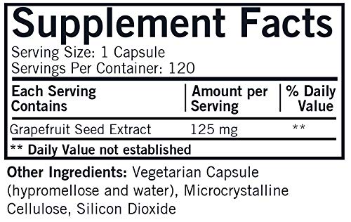Foto 3 pulgar | Cápsulas De Extracto De Semilla De Pomelo 125 Mg, Hipoalergénicas 120 °c - Venta Internacional.