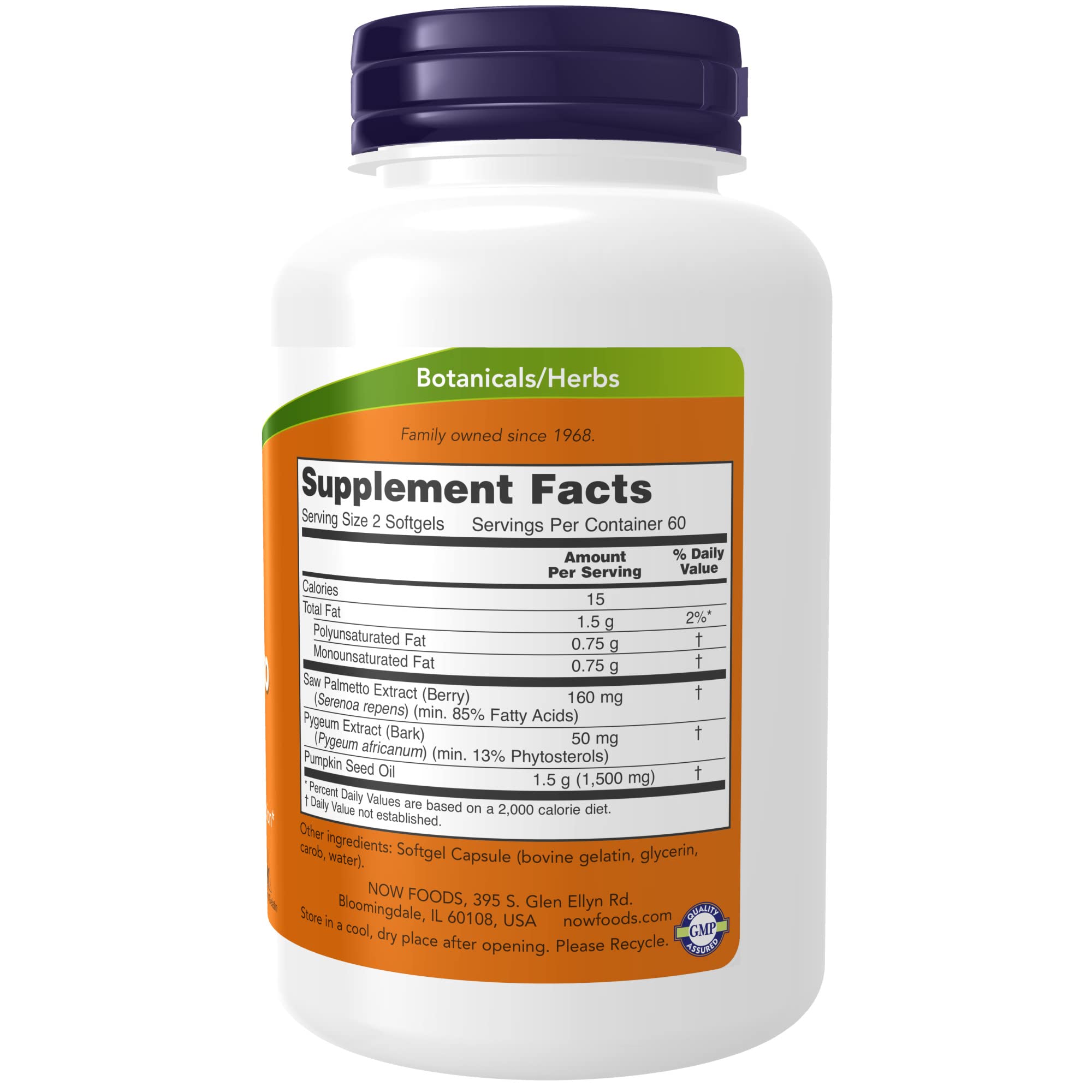 Foto 3 pulgar | Extracto De Pygeum Y Palma Enana Americana De Supplement Now Foods, 120 G - Venta Internacional.