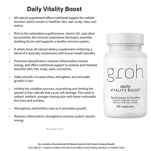 Foto 8 pulgar | Suplemento Groh Daily Vitality Para Estimular El Crecimiento Del Cabello, 60 Tabletas - Venta Internacional.
