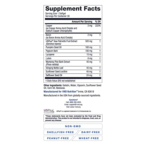 Foto 4 | Suplemento 1md Nutrition Prostatemd Saw Palmetto Prostate Su - Venta Internacional.