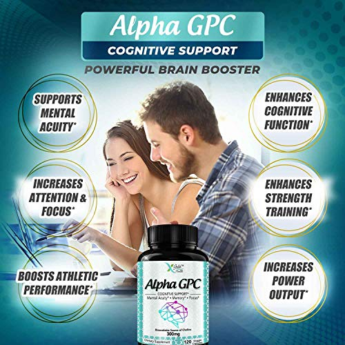 Foto 4 pulgar | Suplemento Alpha Gpc De Colina 600 Mg 120 Cápsulas X Gold Healt - Venta Internacional.
