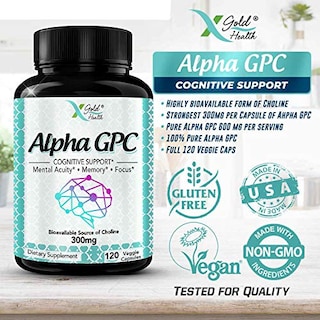 Foto 5 | Suplemento Alpha Gpc De Colina 600 Mg 120 Cápsulas X Gold Healt - Venta Internacional.
