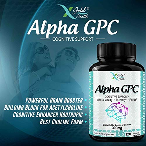 Foto 7 pulgar | Suplemento Alpha Gpc De Colina 600 Mg 120 Cápsulas X Gold Healt - Venta Internacional.