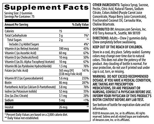 Foto 6 pulgar | Suplemento Multivitamínico Solimo Para Adultos, 150 Gomitas, Sopa De 75 Días - Venta Internacional.