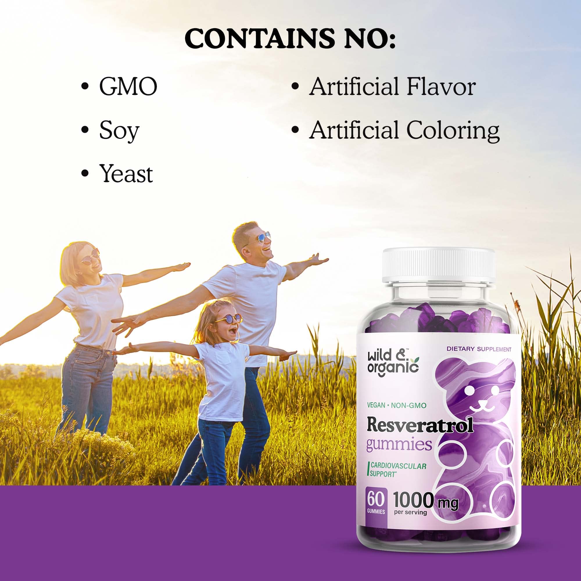 Foto 6 pulgar | Suplemento De Gomitas De Resveratrol Silvestre Y Orgánico De 1000 Mg - Venta Internacional.