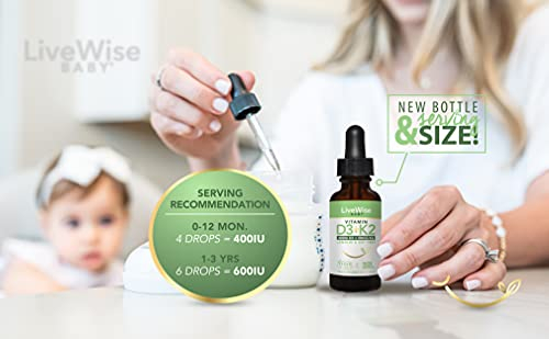Foto 4 pulgar | Suplemento De Vitamina D3 K2 Para Bebés Live Wise Naturals - Venta Internacional.