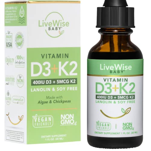 Foto 6 pulgar | Suplemento De Vitamina D3 K2 Para Bebés Live Wise Naturals - Venta Internacional.