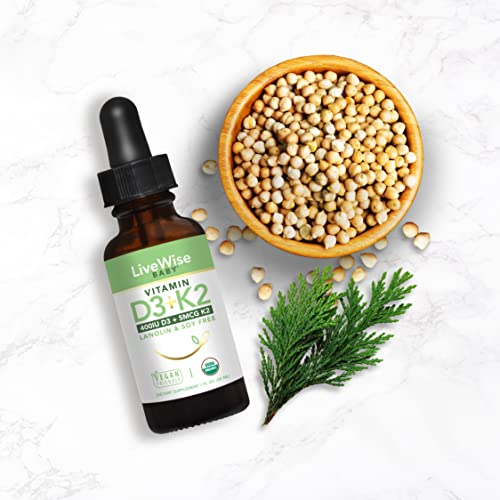 Foto 6 | Suplemento De Vitamina D3 K2 Para Bebés Live Wise Naturals - Venta Internacional.