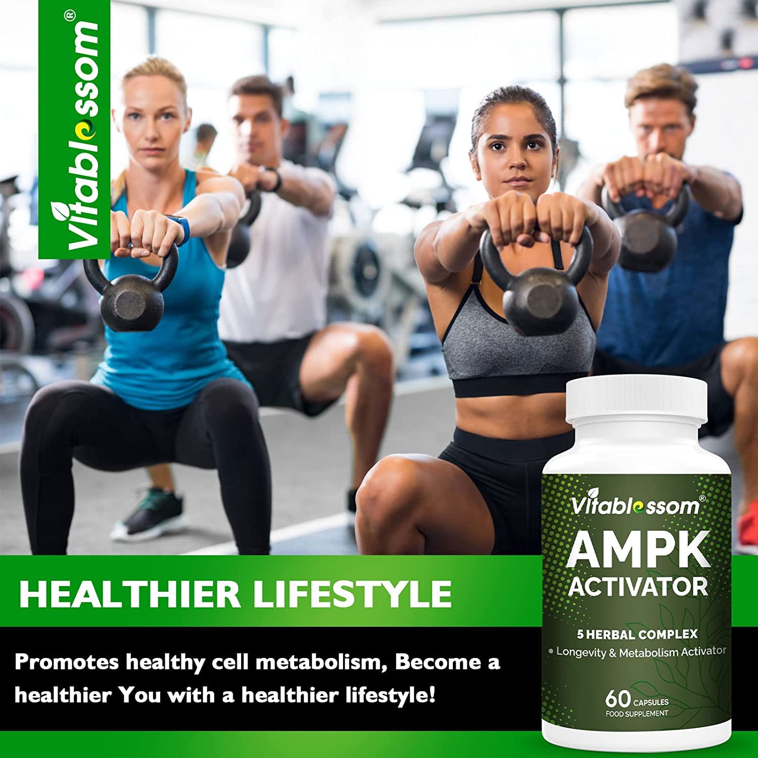Foto 5 pulgar | Suplemento Vitablosom Ampk Activator 5 En 1 Jiaogulan Gynos - Venta Internacional.