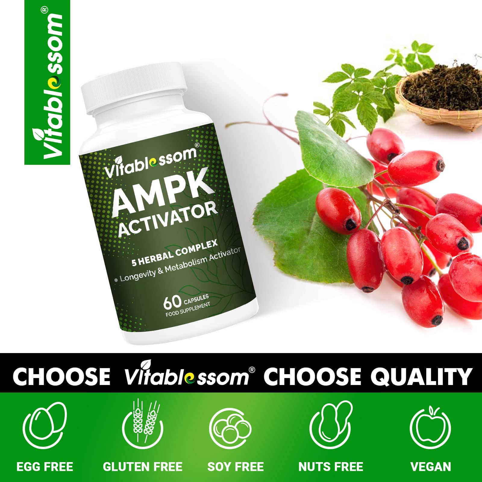 Foto 7 pulgar | Suplemento Vitablosom Ampk Activator 5 En 1 Jiaogulan Gynos - Venta Internacional.