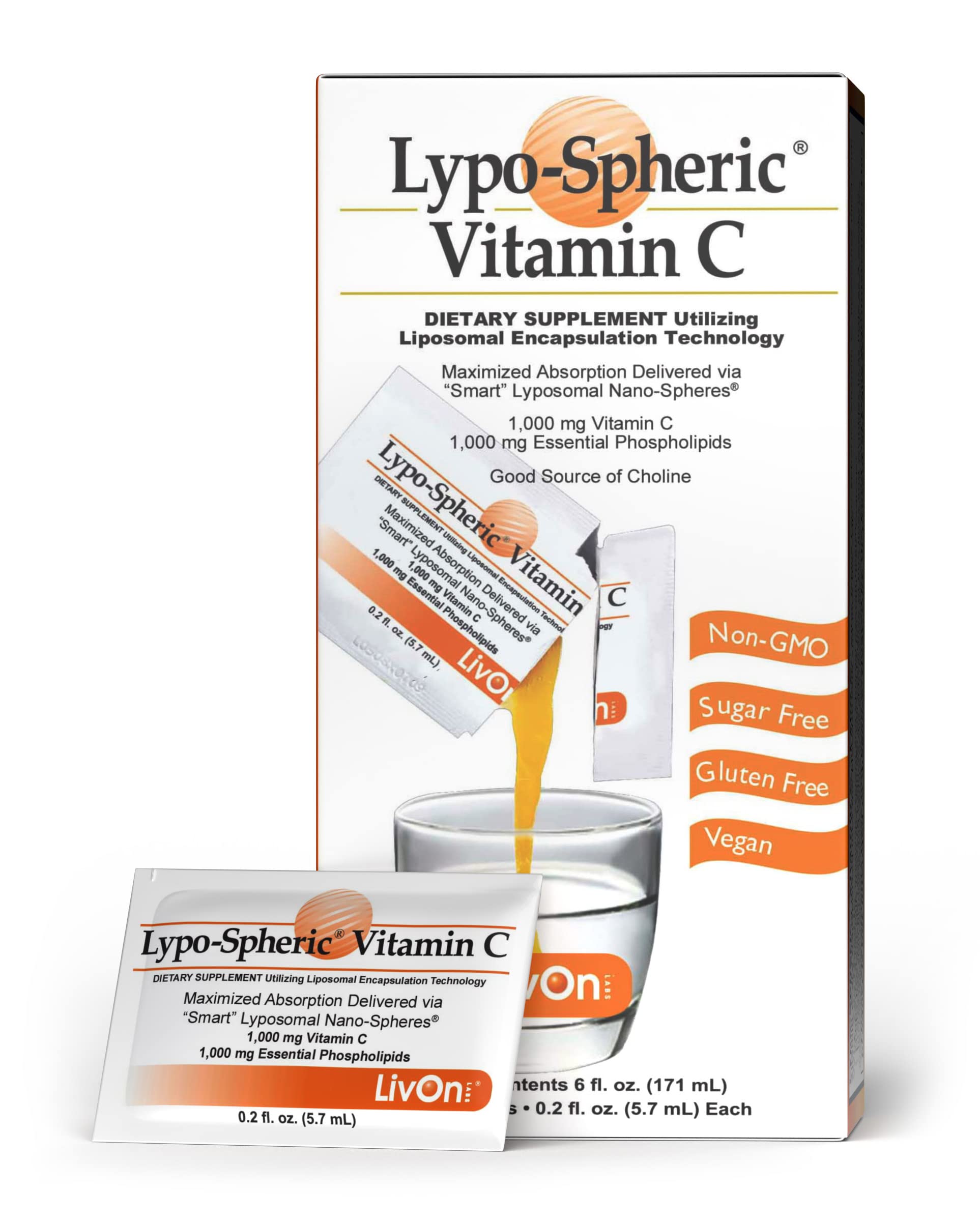 Foto 2 pulgar | Vitamina C Lypo-spheric, 30 Paquetes De 1000 Mg Con Fósforo Esencial - Venta Internacional.