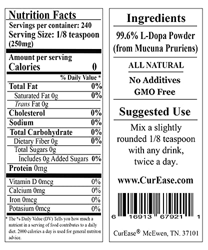 Foto 3 | Suplemento De L-dopa Con 99% De Extracto En Polvo De Mucuna Pruriens - Venta Internacional.