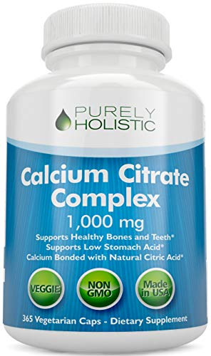 Suplemento De Citrato De Calcio Purely Holistic 1000 Mg 365 Cápsulas - Venta Internacional.