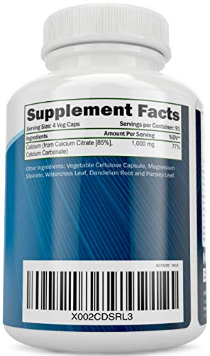 Foto 4 pulgar | Suplemento De Citrato De Calcio Purely Holistic 1000 Mg 365 Cápsulas - Venta Internacional.