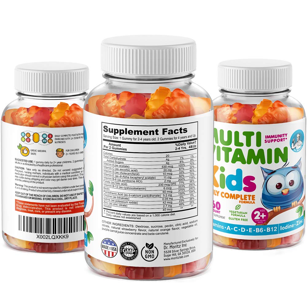 Foto 7 pulgar | Gomitas Multivitamínicas Dr. Moritz Kids 2+ Years, 120 Unidades - Venta Internacional.