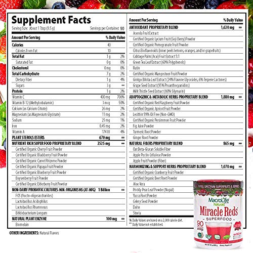 Foto 3 pulgar | Suplemento Macrolife Naturals Miracle Reds Superfood 840 Ml - Venta Internacional.