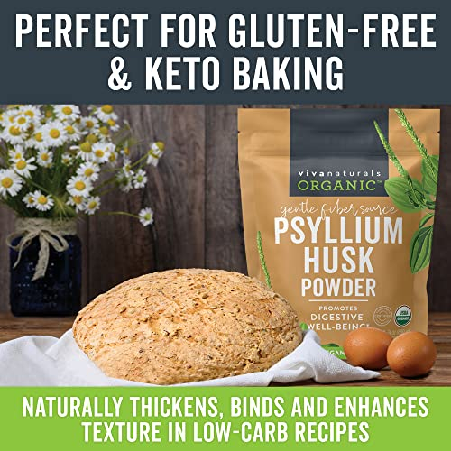 Foto 4 pulgar | Suplemento De Fibra Viva Naturals Organic Psyllium Husk 680g - Venta Internacional.