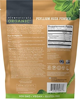 Foto 6 | Suplemento De Fibra Viva Naturals Organic Psyllium Husk 680g - Venta Internacional.