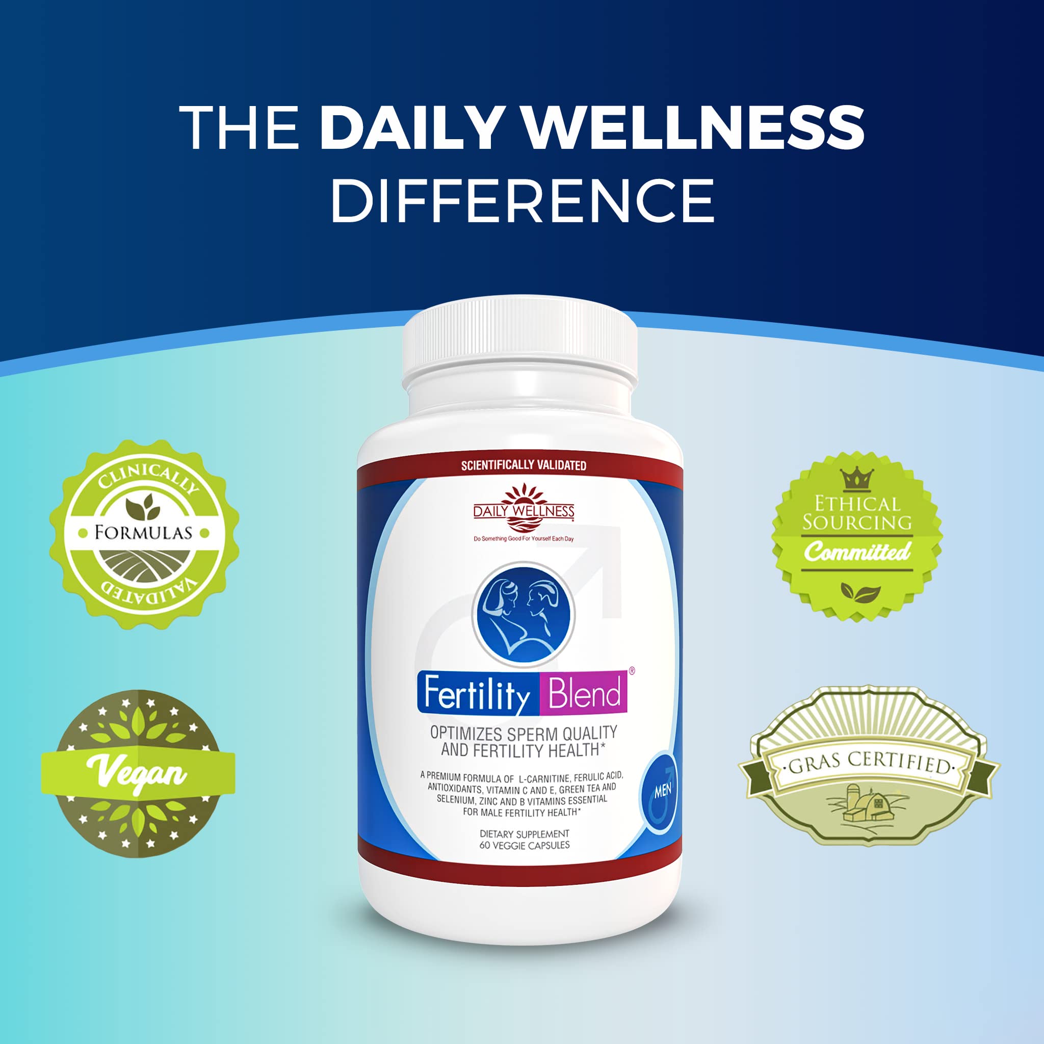 Foto 5 pulgar | Suplemento De Fertilidad Fertility Blend Daily Wellness Men - Venta Internacional.