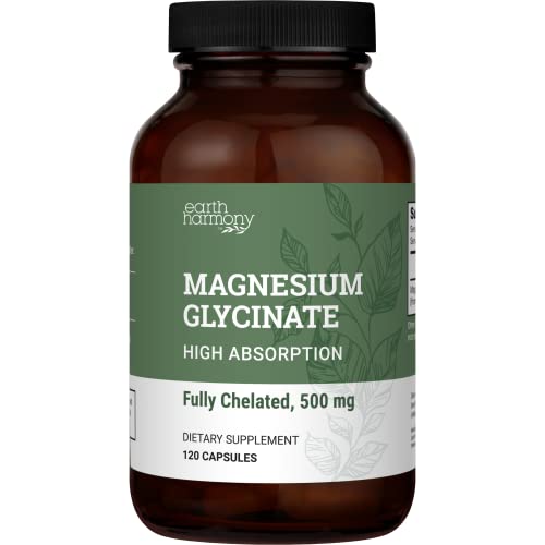 Suplemento De Glicinato De Magnesio Quelatado Earth Harmony 500 Mg - Venta Internacional.