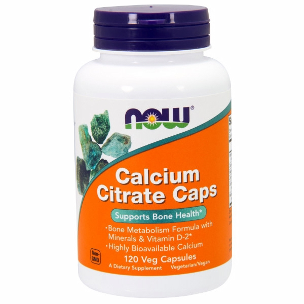 Citrato De Calcio Supplement Now Foods, 120 Cápsulas Vegetales, X2 - Venta Internacional.