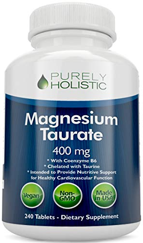 Foto 2 pulgar | Suplemento De Taurato De Magnesio Puramente Holístico, 400 Mg, 240 Tabletas - Venta Internacional.