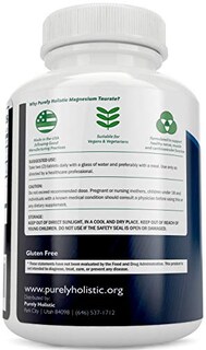 Foto 3 | Suplemento De Taurato De Magnesio Puramente Holístico, 400 Mg, 240 Tabletas - Venta Internacional.