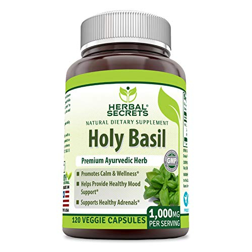 Foto 2 pulgar | Suplemento Herbal Secrets Holy Basil 1000 Mg 120 Cápsulas - Venta Internacional.